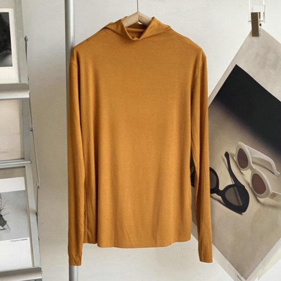 Top Intimo da Donna Accogliente Alta Elasticità Tessuto Morbido Top Intimo da Donna Blusa con Fondo T-Shirt Basic Top Intimo da Donna