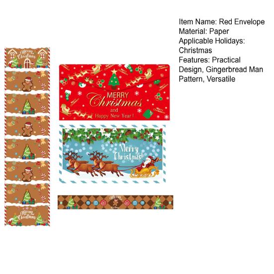 Yousheng Christmas Red Envelope Money Holder with 6 Slots DIY Holiday Cash Card Box Surprise Xmas Gift Card Holder