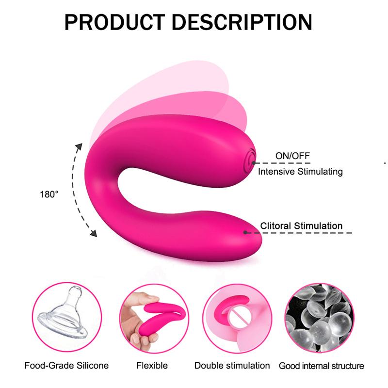 G-Punkt-Klitoris-Stimulator, Paar-Vibrator, Vagina, U-förmiger Dildo, Vibrator, Massage, Sexspielzeug