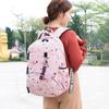 Cherry Blossoms Elementary School Backpack for Girls Black Pink Floral Bookbag Fashion School Bags for Girls Cute Flower Bookbag