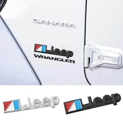 Gjzm7 11x2.5cm Car Body Emblem Badge Sticker for Wrangler Tj Jk Jl Grand Cherokee Commander Renegade Liberty Compass Patriot