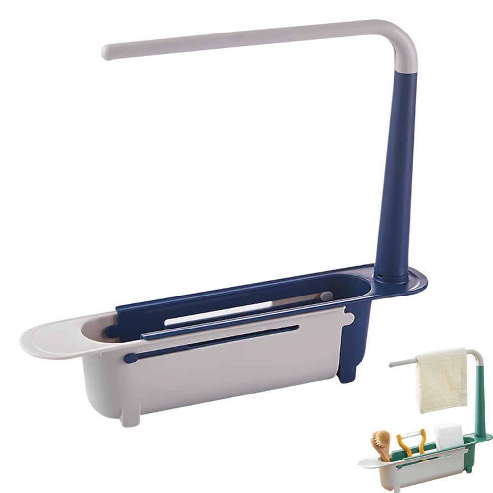 

New Telescopic Sink Storage Rack Organizer Soap Sponge Holder Sink Drain Rack Storage Basket Kitchen Gadgets Accessories Tool