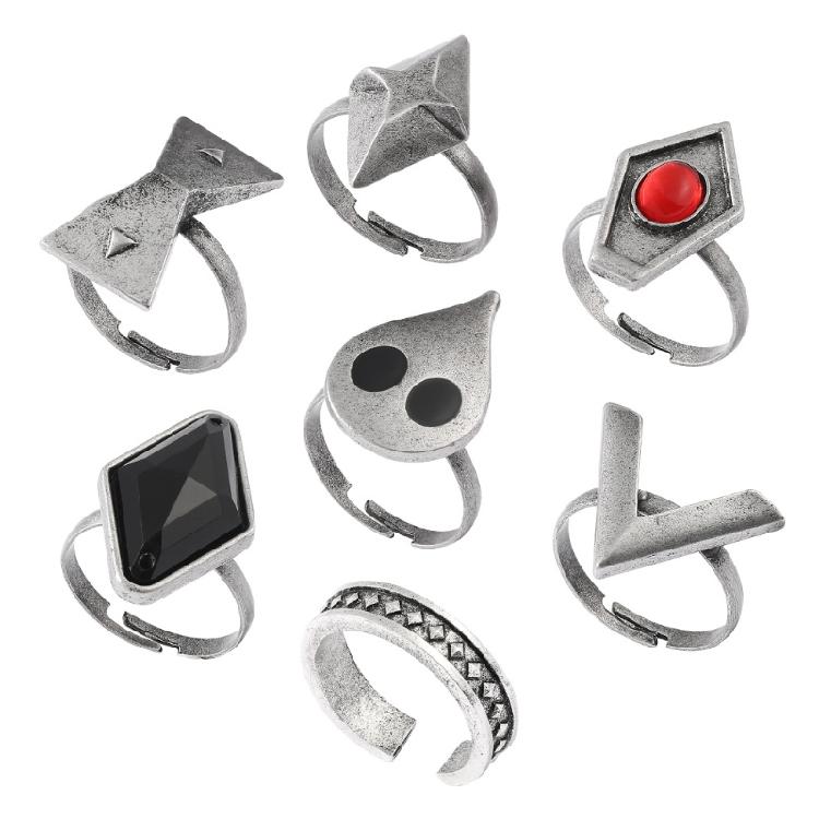 

7Pieces Finger Ring Ornaments Gift To Two-Dimensional Fans Miniature Collections 1