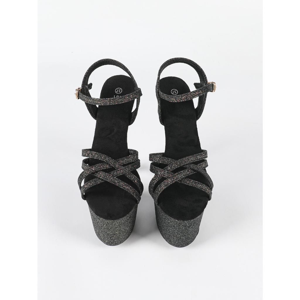 Nightclub Sex Women's Shoes Waterproof Table Roman Fish Mouth Lady Outer High Heel