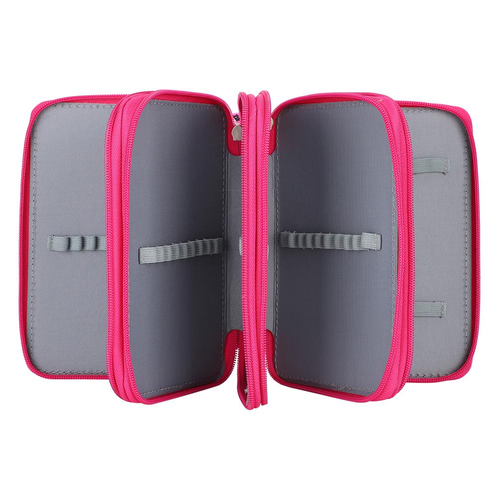 Pencil Case Pen Bag Pouch Large Capacity Multilayer Pencil Organizer Rose