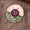 New Round Geometric Compass Magnetic Brooch, Retro Compass Ladies Party Versatile Multifunctional Brooch