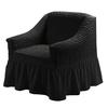 Einsitzer-Sofa Seater Seersucker Überwurf mit Rock Universeller Stretch-Sofa-Couch-Überwurf Leicht passender Möbelschutz
