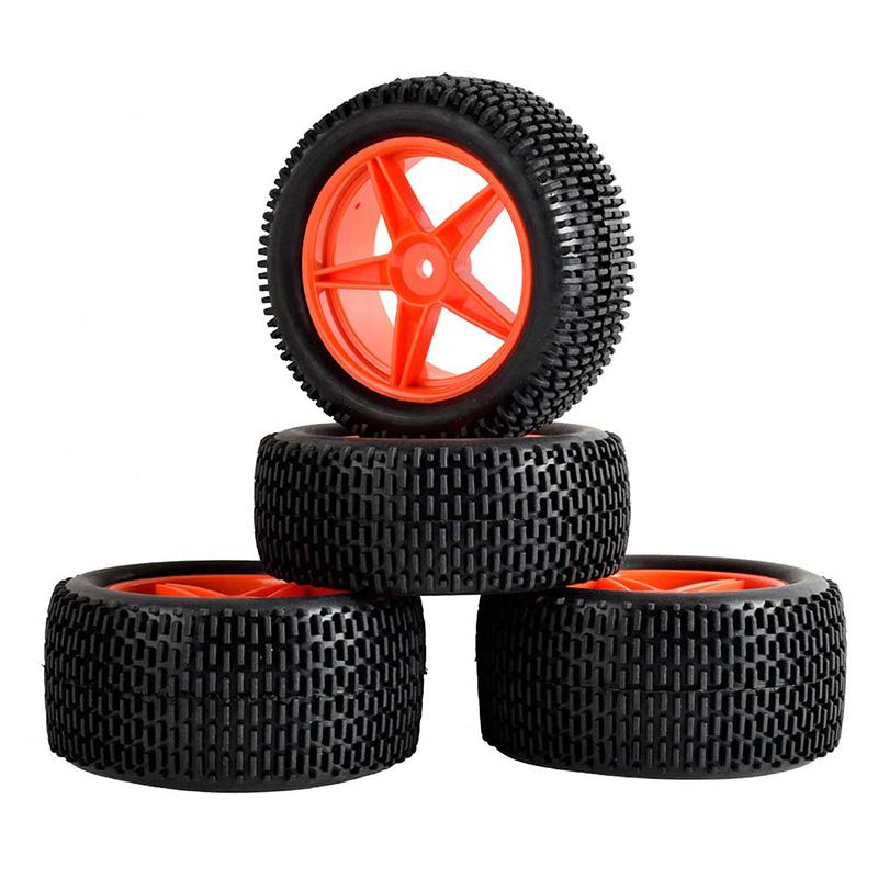 RS Wear-Resistant Off Road Tires Plastic Wheel Rim Rubber Tyre for 1:10 RC Car HSP 94107 94166 94106 94155 Tamiya Wltoys 144001