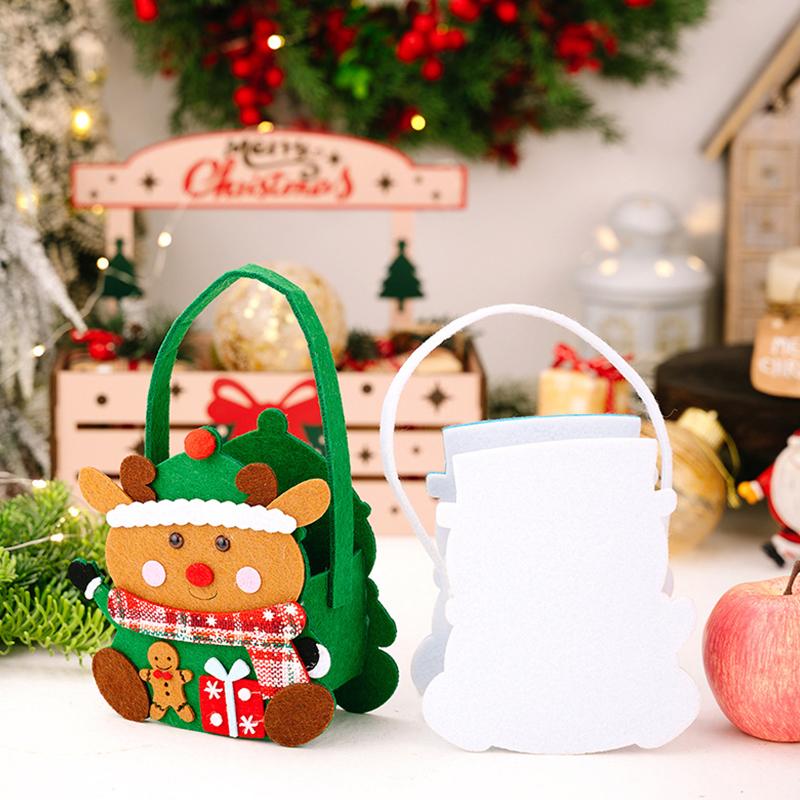 Christmas Gift Doll Bag, Small Christmas Gift Bag, Christmas Gift Bag, Santa Snowman Deer Doll Storage Bag, Christmas Decor