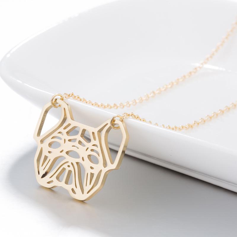 Elegant Women's Stainless Steel Origami Pendant Necklace