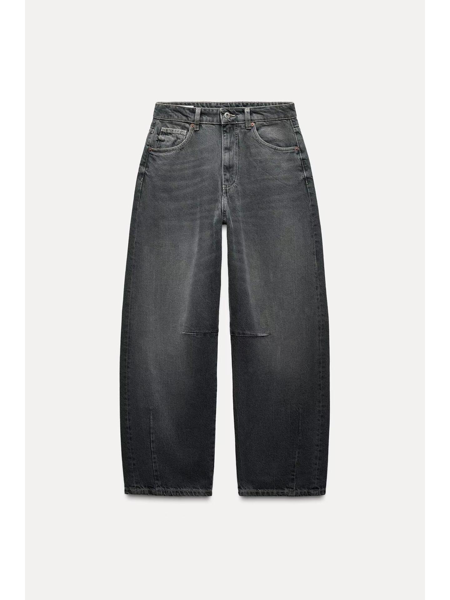 Women s Classic Washed Mid-Rise Scimitar Wide-Leg Jeans Medium