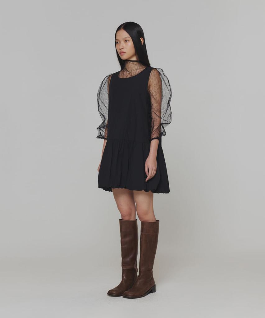 Amomento Volume Mini Dress_Black