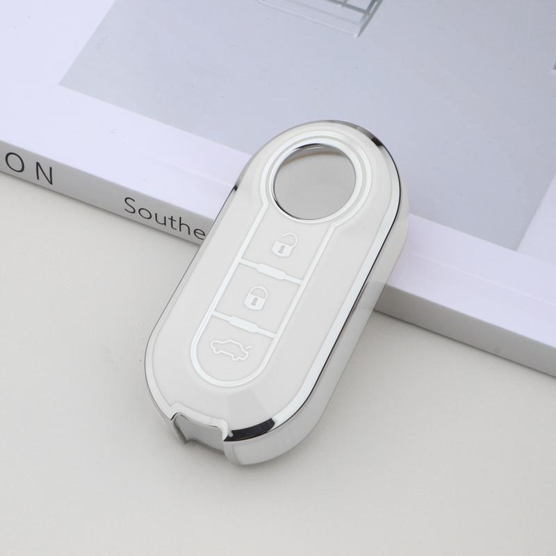 Tpu Car Key Cover Case Remote Key Shell Holder For Fiat 500 Ducato Panda Punto Lancia Musa Flip Folding Protecor Accessories