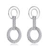 Silvere Glam New Moissanite earrings with a European and American ins style, featuring a high-end double-ring tassel and 925 sterling silver earrings