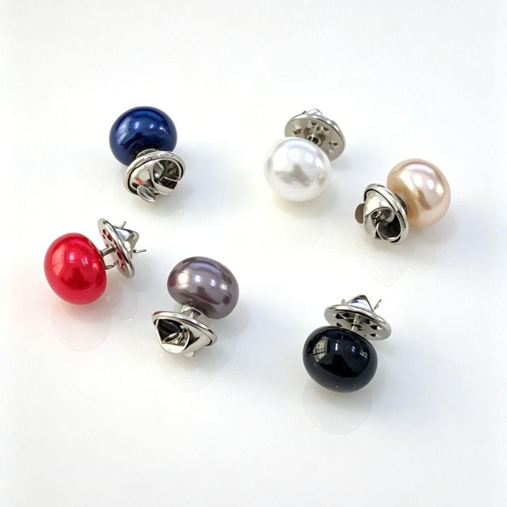 Detachable Cardigan Buckle Adjustable Button Brooches Imitation Pearl Brooch Shirt Cardigan Shawl