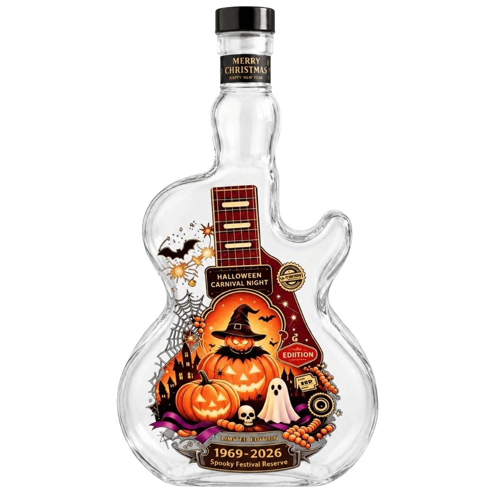 Pumpkin Guitar Liquor Storage Bottle Ghost Empty Wine Bottle Clear Glass Bottle Halloween Holiday