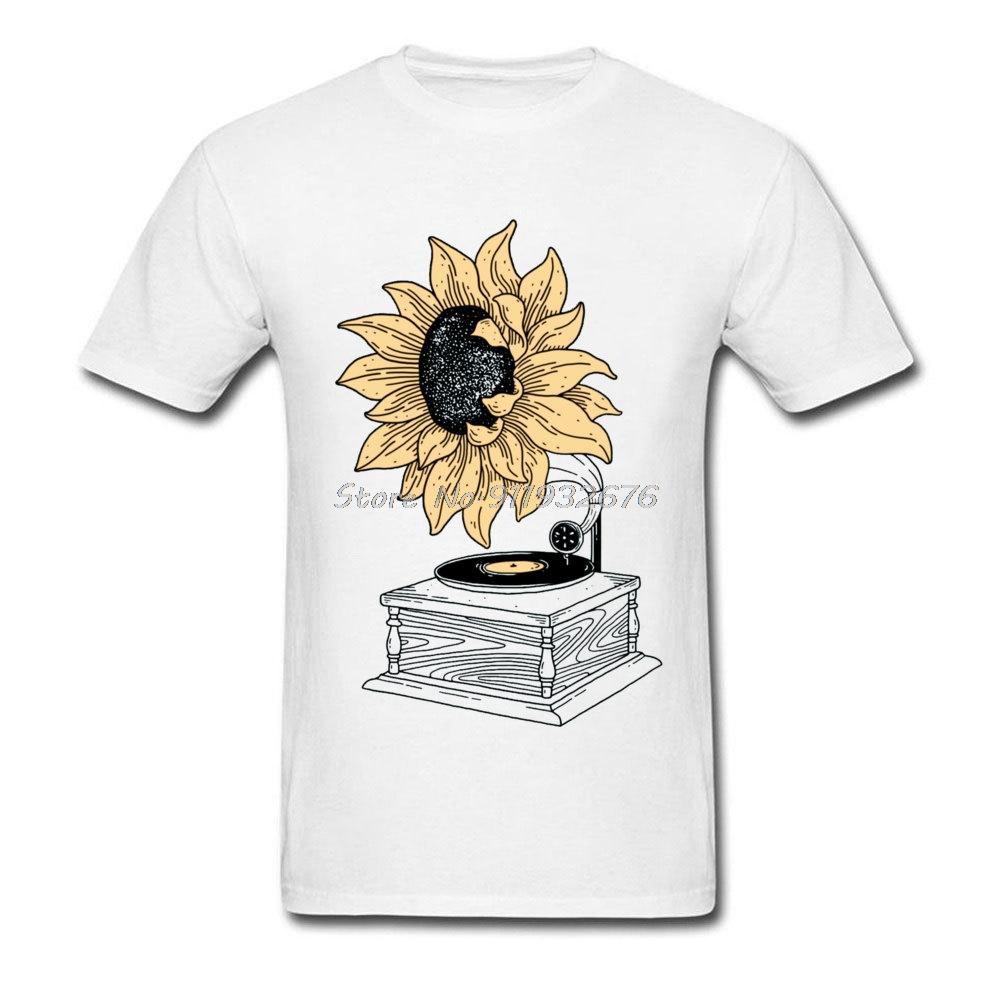 

Van Gogh Tshirt Unisex Art Designer Tshirt Singing In The Sun Tops Sunflower Vinyl Music T Shirt Vintage Artist Street Wear Cotton S