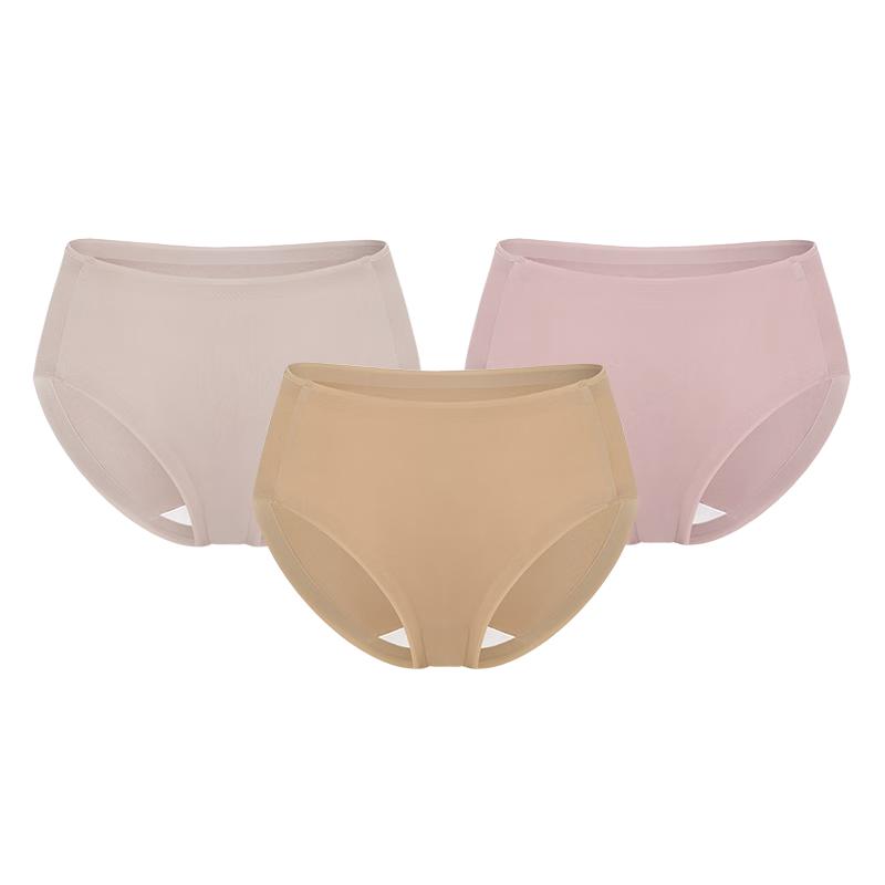 PurCotton Women's Seamless 7A Antibacterial Cotton Briefs (3-Pack)