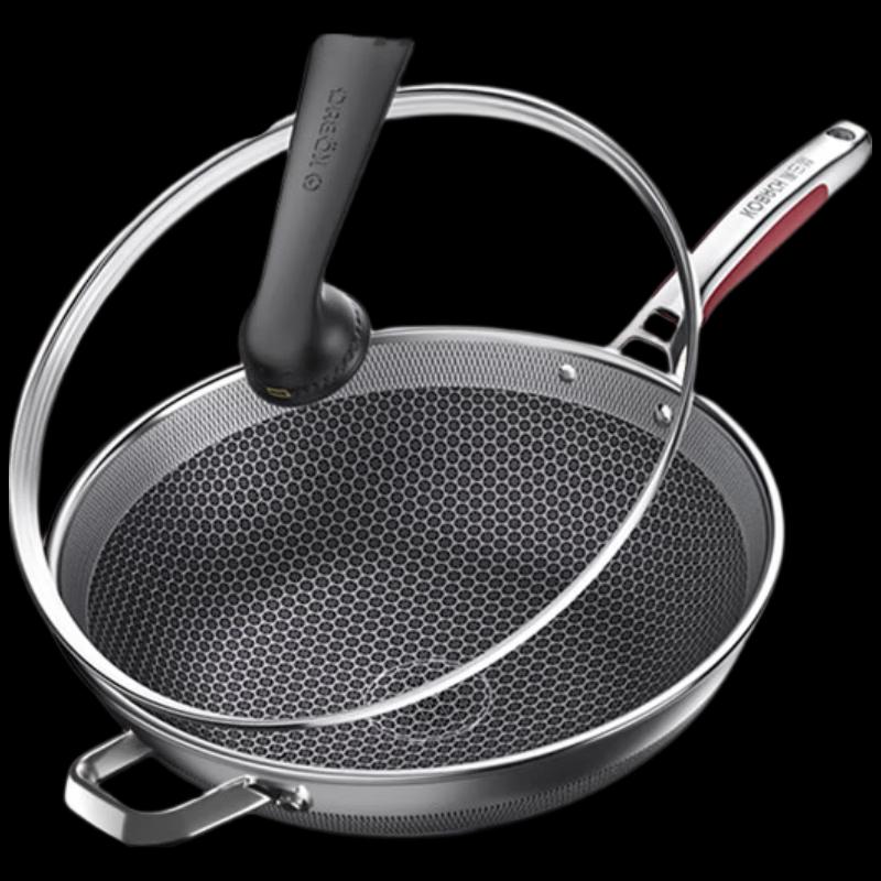 Kobach 304 Stainless Steel Honeycomb Wok