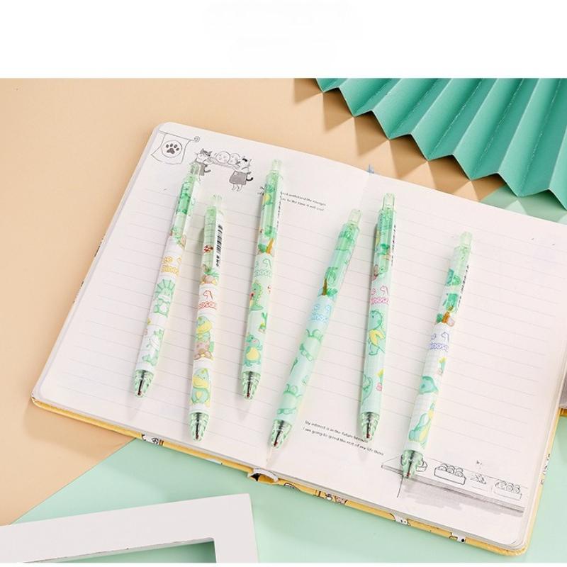 1Pc Cartoon Dinosaur Gel Pen Set Creative Student Press Gel Ink Pen Quick Dry Black Ink Kawaii Office School Girls Stationery Back To School Season