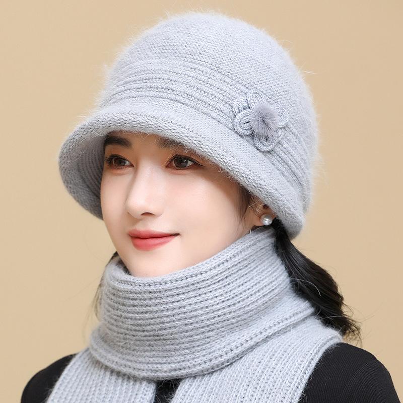 

Зимняя шапка для женщин среднего и пожилого возраста, шапка бабушки для езды на велосипеде на открытом воздухе, ветрозащитная вязаная шапка