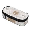 Pencil Bag Portable 300D Polyester Zip Around Closure with Main Compartment Mesh Pocket and Pen Slots for Teens and Students