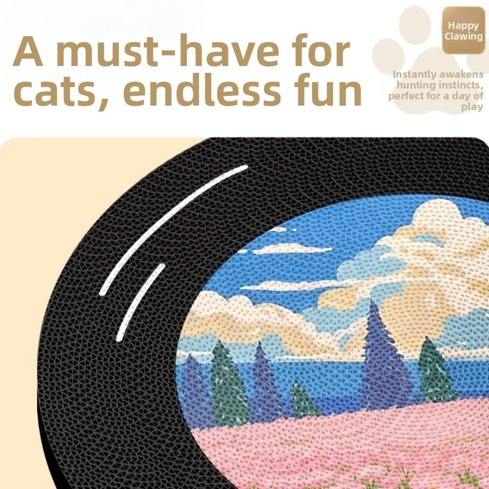 360-Degree Rotation Self-adhesive Cat Scratching Pad Scratch Resistant Cat Scratch Mat  Indoor