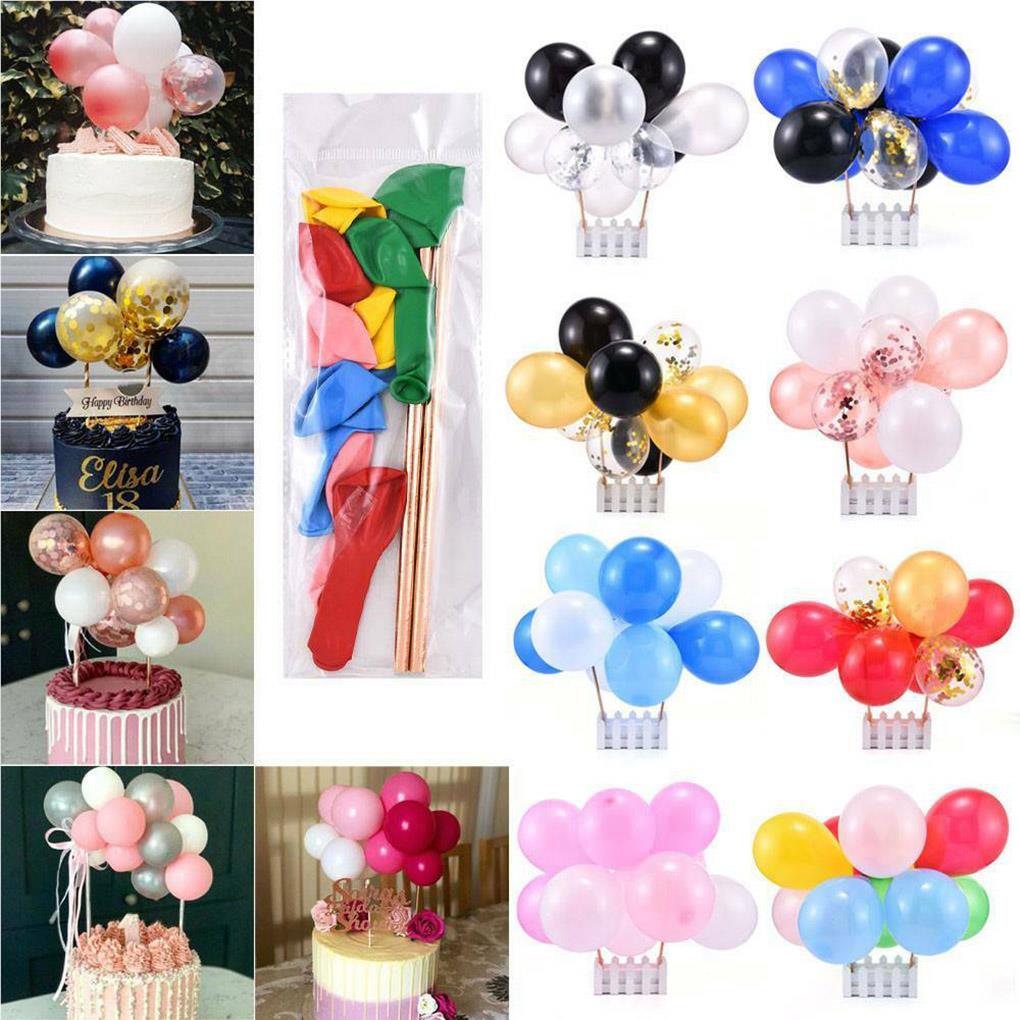 15pcs/Set Balloon Cake Topper Wedding Birthday Baby Shower Party Decor