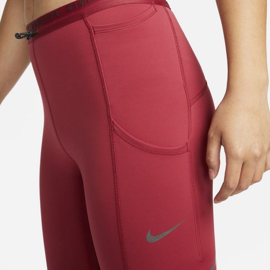 Nike Quick-Dry Solid Color Breathable Mid-Rise Running Fitness Pants Women pants Pomegranate-Red DM7750-690