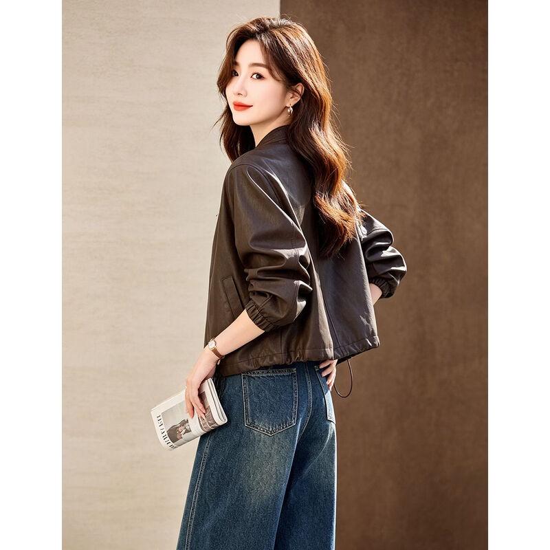 D.F.DEAR Relaxed Drop-Shoulder Stand Collar Casual Women's Jacket