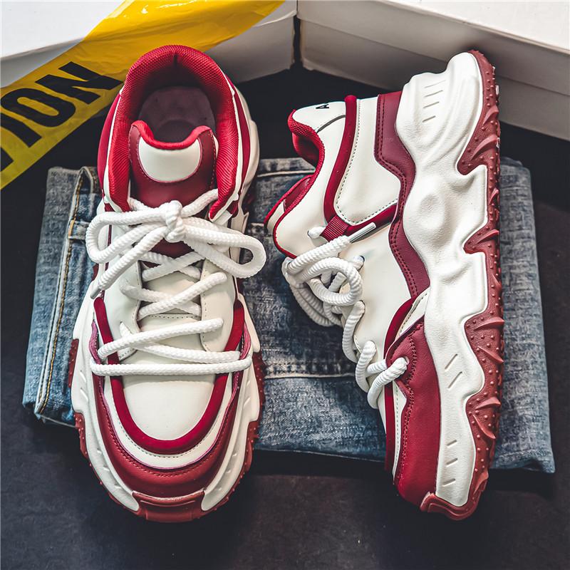 

Casual Male Shoes Dress for Men Fashion Mesh Breathable Shoe Original Man Chunky Sneakers Deals Comfortable Outdoor Thick Sole 7 39