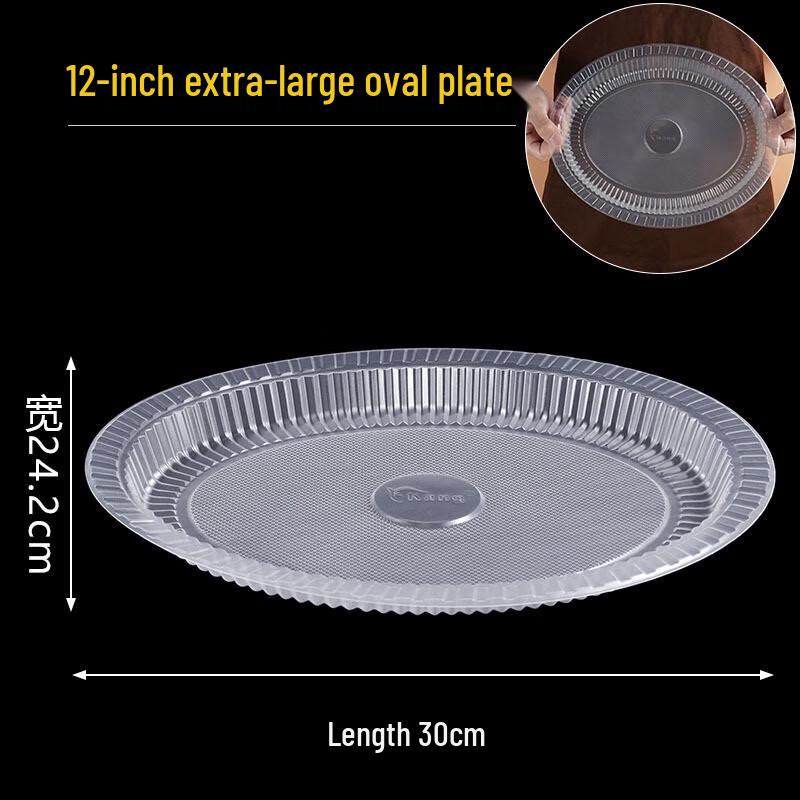 ZISIZ Disposable Round Plastic Plates