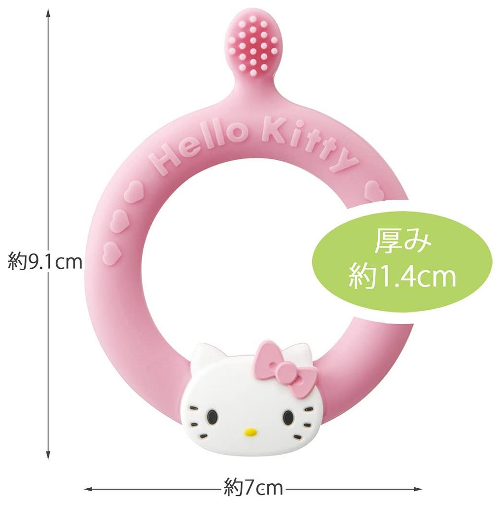 Skater Silicone First Toothbrush for Baby Gentle on Hello Kitty and Teeth, Gums, Sanrio, BSLH-A