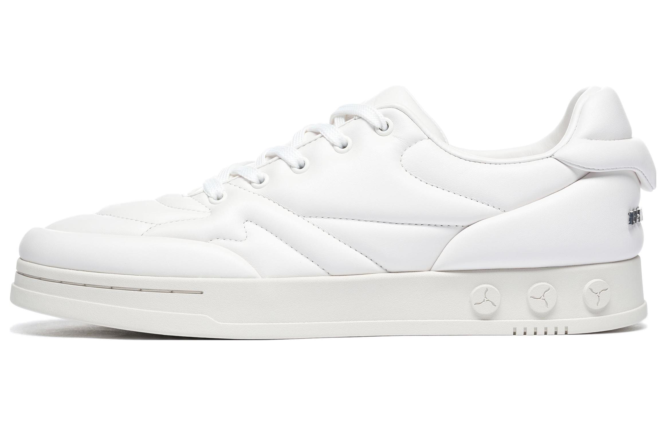 LI NING 1990 001 Abrasion Resistant Low top Skateboard Shoes Men s White ALHS037-1 44