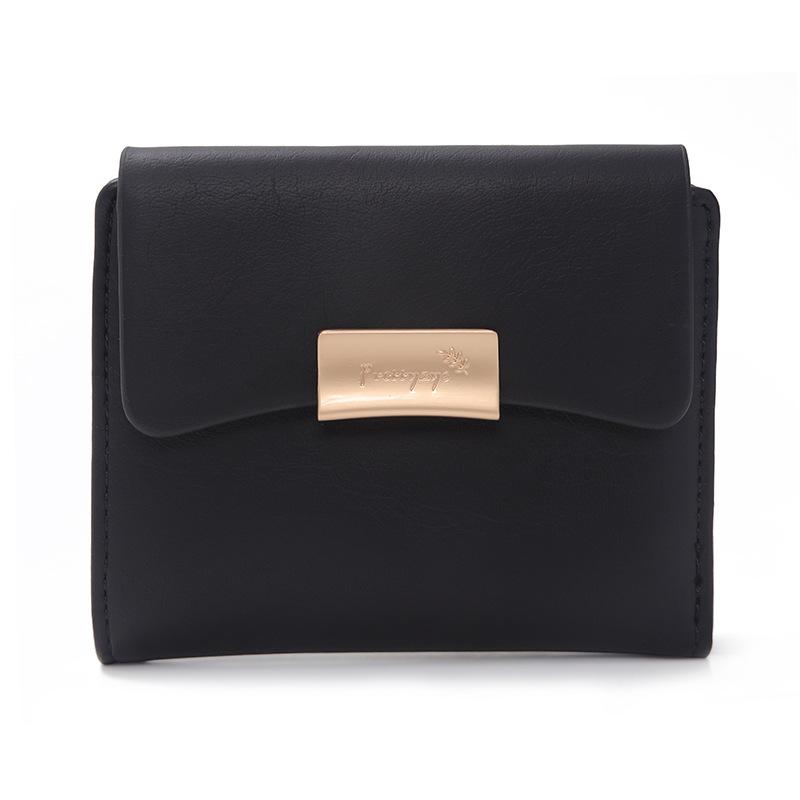 

Кошелек женский новый модный студенческий женский маленький кошелек чёрный