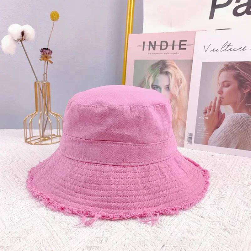 

1pc Unisex Bucket Hat,Versatile Women s Spring/Summer Brimmed Sun Protect Beach Cap,Suitable for Daily Leisure Vacation Wear One Size рожевий