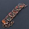 Bloodstone Bracelet Copper Electroformed Gemstone Jewelry, Handmade Bracelet For Thanksgiving