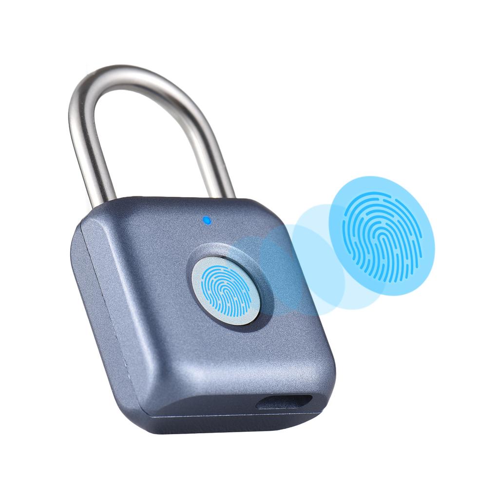 Fingerprint Padlock Multifunctional Smart Fingerprint Padlock No Password Security IPX2 Waterproof Rust Resistant