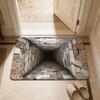 Water-absorbing Optical Illusion Doormat 3D Flat Bedroom Door Rug Bathroom Carpet  Home Decor