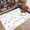 Custom Name Text Crystal Velvet Rug,Miffy Soft Plush Decorative Non Slip Floor Carpet