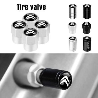 4PCS Car Badges Wheel Tire Valve Caps Covers Auto Accessories For Citroen C1 C3 C4 Grand Picasso C4L C5 C6 C8 VTS Aircross Jumpy