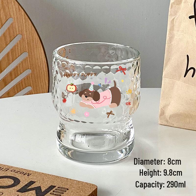 Stylish High-Capacity Glass Cup for Women - Cute Summer Design for Water, Coffee, or Milk