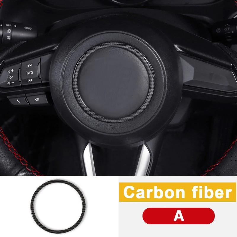 Car Steering Wheel Trim Circle Sequ Cover Sticker Moulding For Mazda CX-3 CX-5 2 Demio M3 Axela M6 Atenza 2017 2018