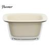 Space Saving Kitchen Organizer for Vegetables Double Layer Drain Basket, Fruit And Vegetable Washing Bowl, Transparent Bowl with Holes PET Fine
