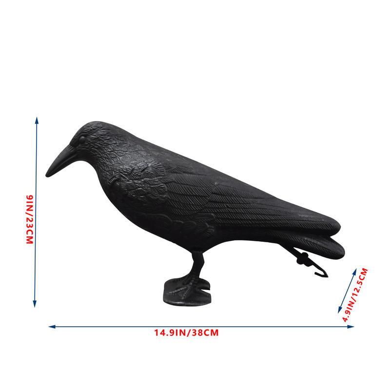Exterior Simulation Black Crow Raven Bird Repellent Pest Control Pigeon Garden Decoration Outdoor Party Supplies Prop