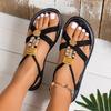 Bohemian-Style Round-Toe Sandals with Fairy-Chic Vibe: A Must-Have for Beach Getaways