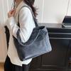 New Spring Women Denim Top Handle Bag Comfortable and Versatile Texture Shoulder Bag Simple Solid Color Washable Storage Bag