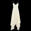 Women's New Sexy Suspender Skirt V-neck Halter Waist French European and American Satin Dress Wholesale