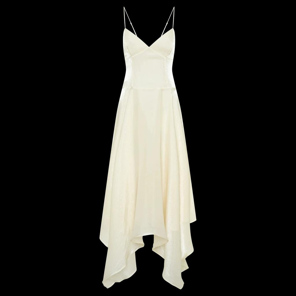 Women's New Sexy Suspender Skirt V-neck Halter Waist French European and American Satin Dress Wholesale