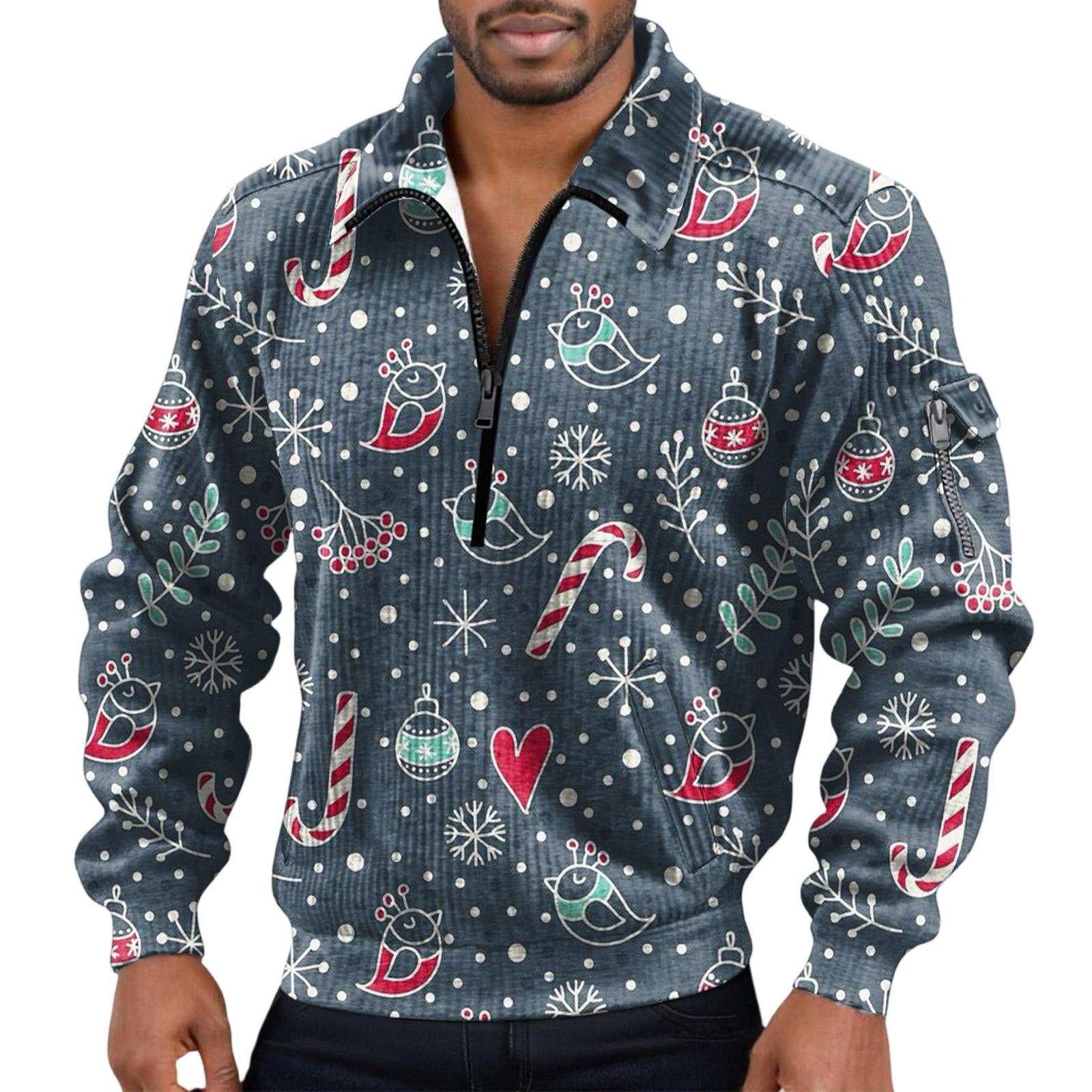 

Мужской однотонный вельветовый топ с длинным рукавом и застежкой-молнией на горловине, мужской повседневный топ с лацканами XXL красный